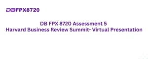 DB FPX 8720 Assessment 5 Harvard Business Review Summit- Virtual Presentation